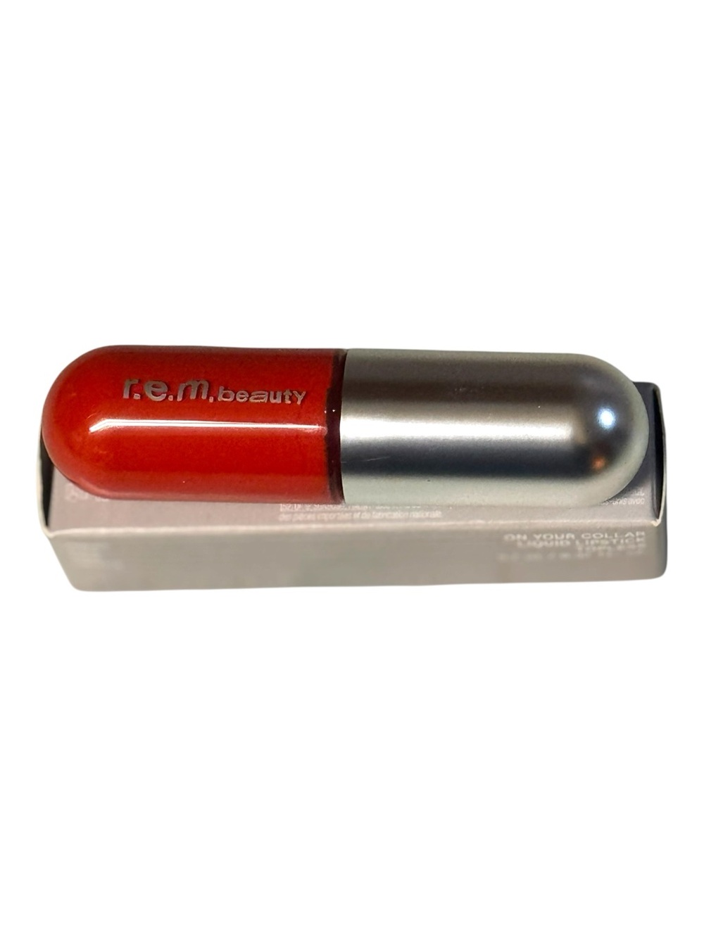 r.e.m. Beauty On Your Collar Matte Liquid Lipstick in Topless (Red) NWT 9.7 ml